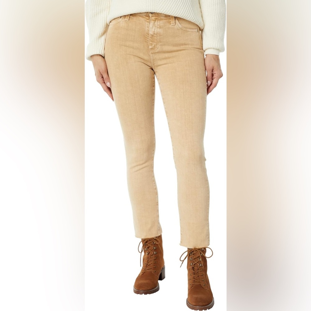 AG Jeans Adriano Goldschmied Mari Crop Raw Hem High-Rise Straight